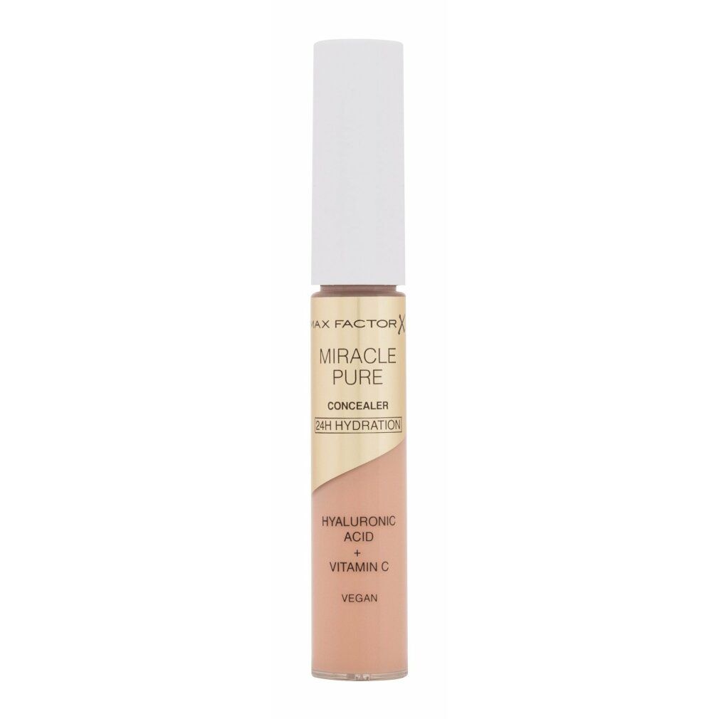 Correttore Max Factor Miracle Pure. Contiene acido ialuronico e vitamina C. Vegano. Tubo chiuso.