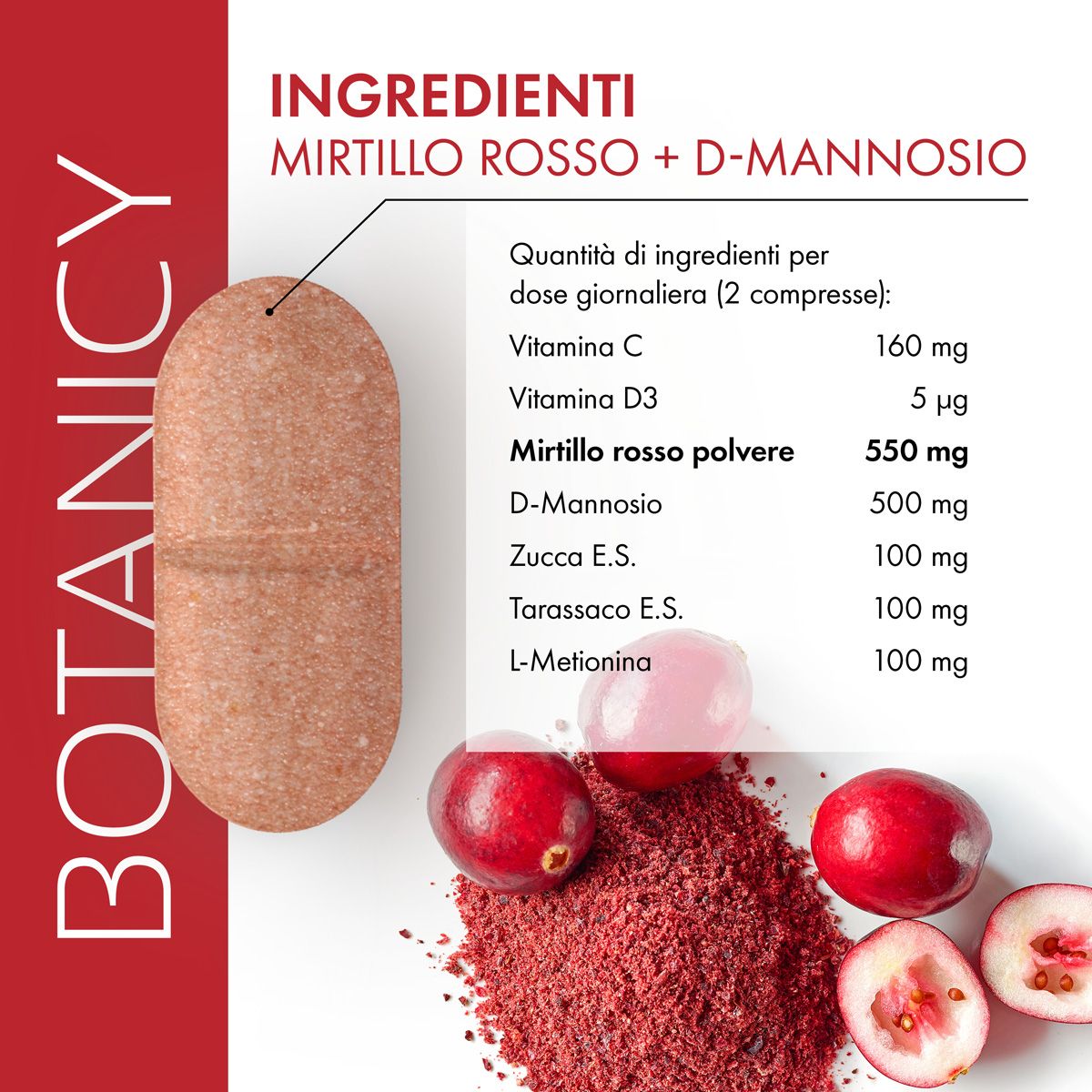 Botanicy MIRTILLO ROSSO + D-MANNOSIO
