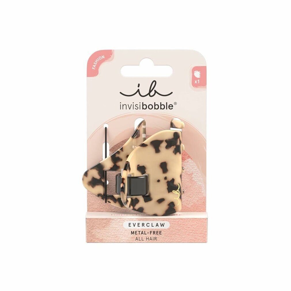 Confezione con due fermagli per capelli leopardati. Marchio 'invisibobble® Everclaw'.