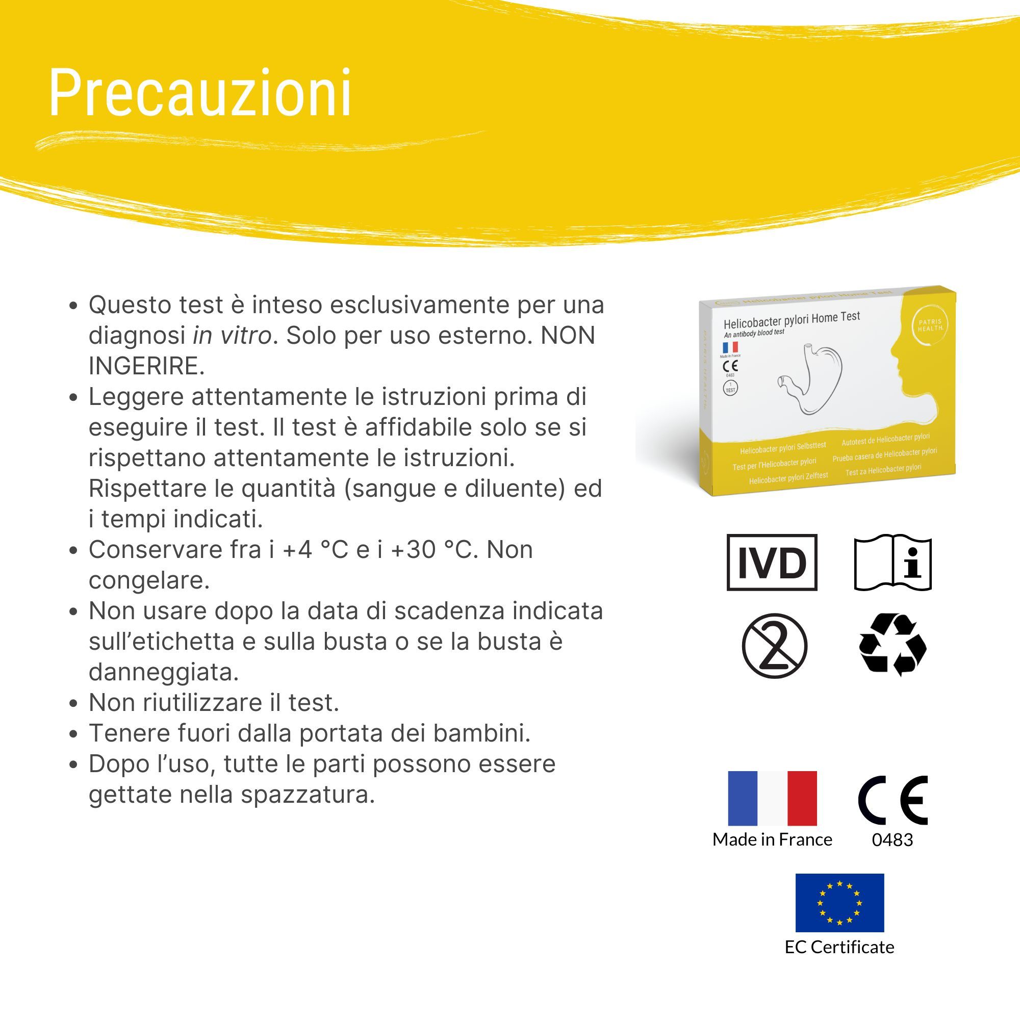 Test per l’Helicobacter pylori Patris Health®