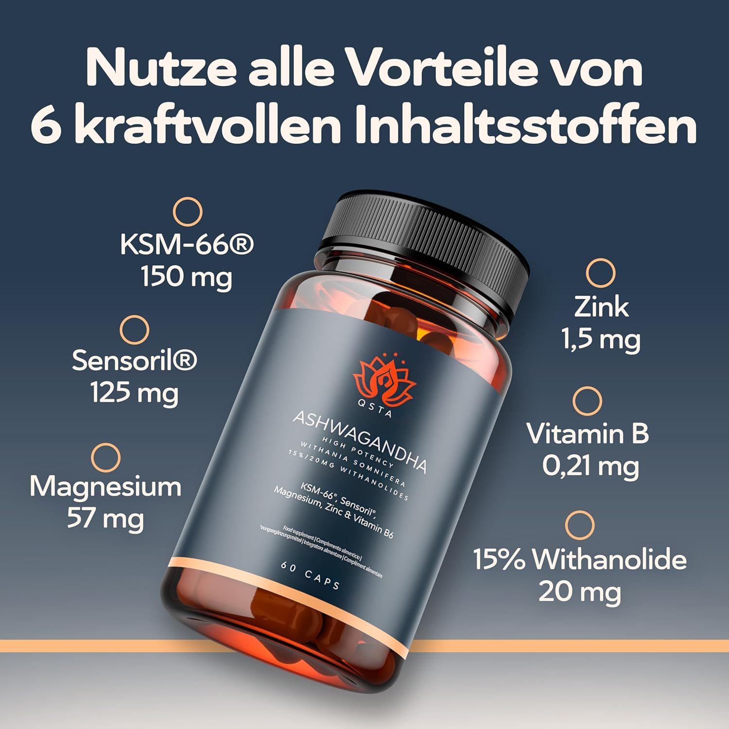 QSTA Ashwagandha KSM-66 Capsule