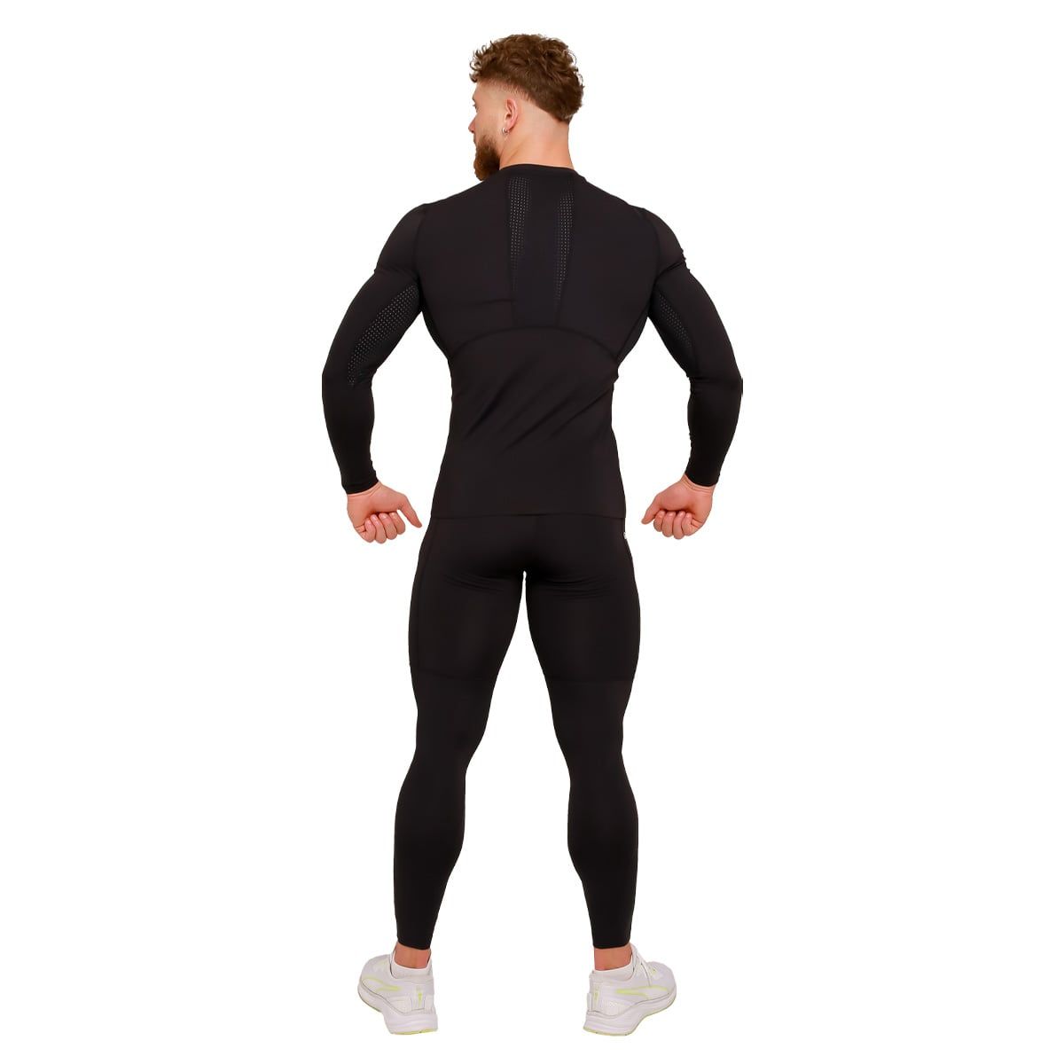 GymBeam Leggings uomo ad alta compressione con vestibilità slim Black