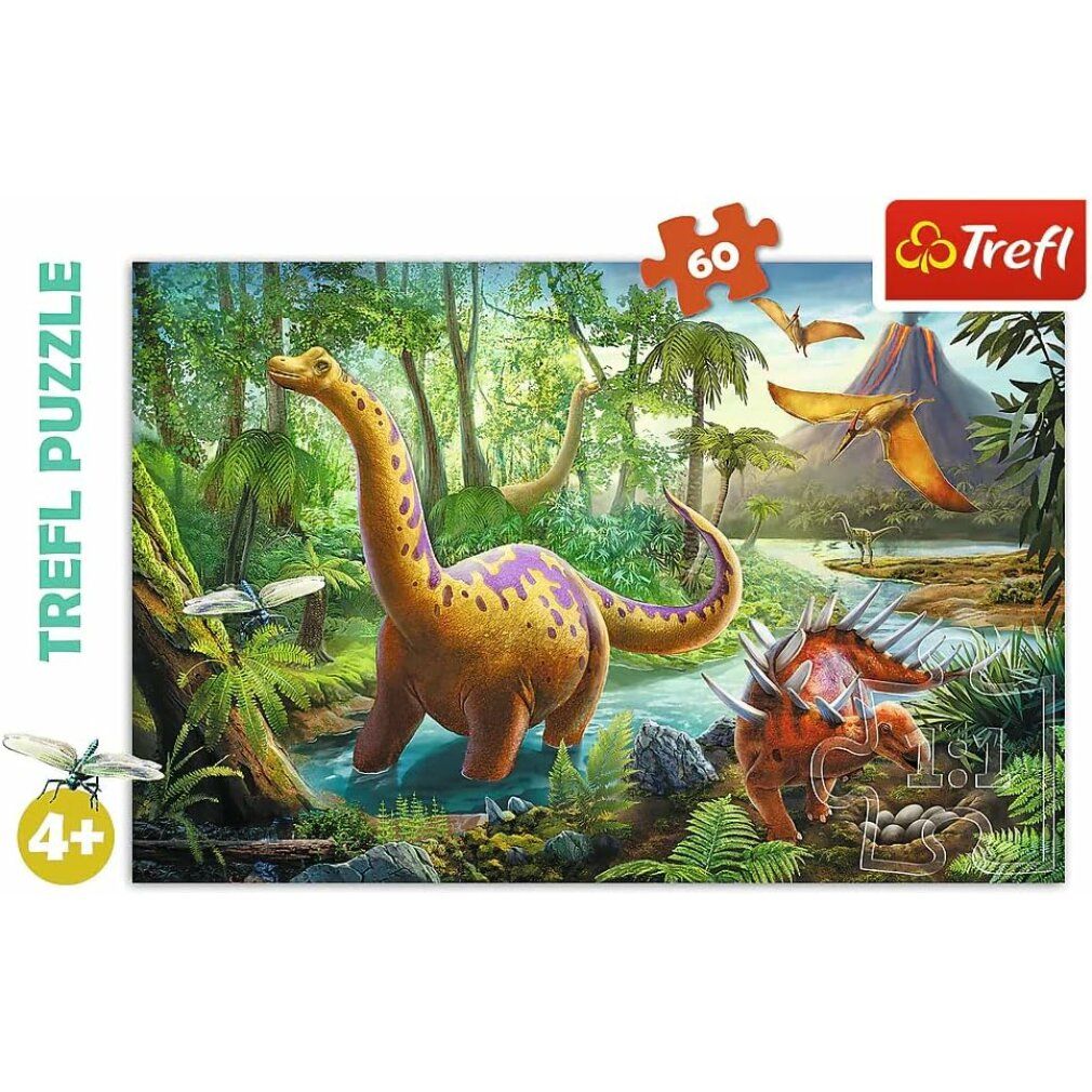 trefl Puzzle Dinosauri in movimento 60 pezzi