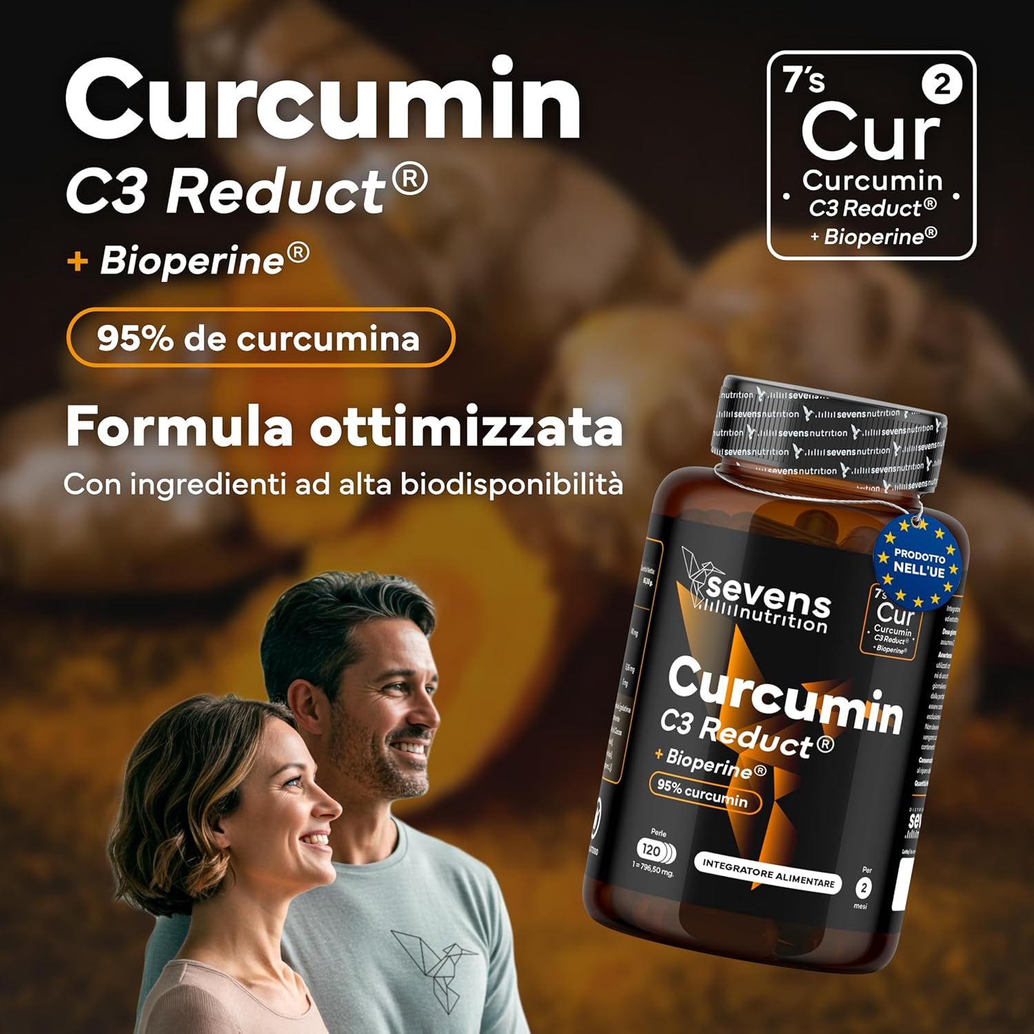 SEVENS NUTRITION Capsule di Curcuma