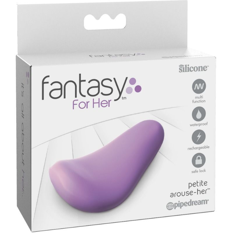 Confezione del vibratore viola con immagine del prodotto