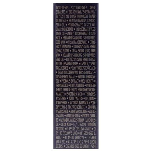 Elenco ingredienti su sfondo bianco. Testo su più righe. Contiene ingredienti come: Polygyceryl-2, Triso-Stearate, ecc.