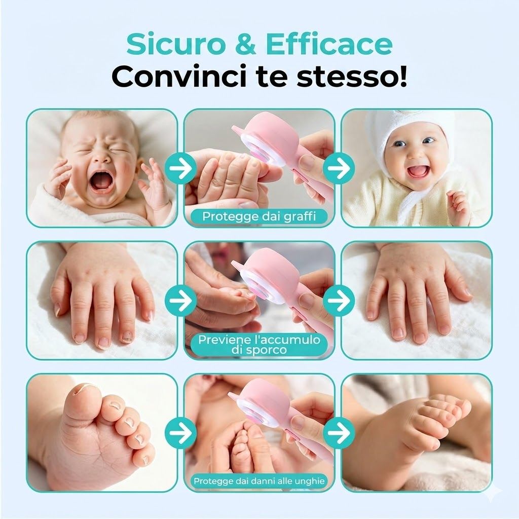Set manicure rosa. Applicazione su mani e piedi. Protegge da graffi e sporco.