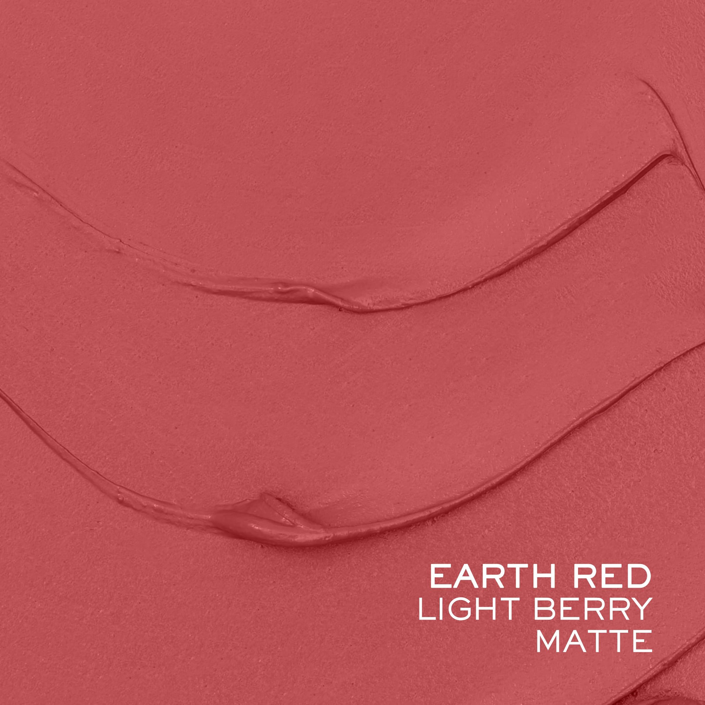 Texture di rossetto Earth Red Light Berry Matte.