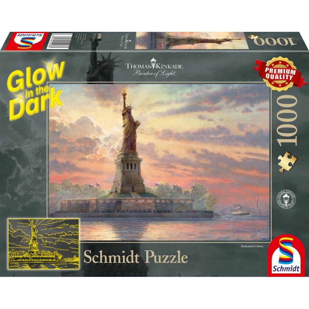 schmidt Puzzle illuminato Statua della Libertà, New York 1000 pezzi