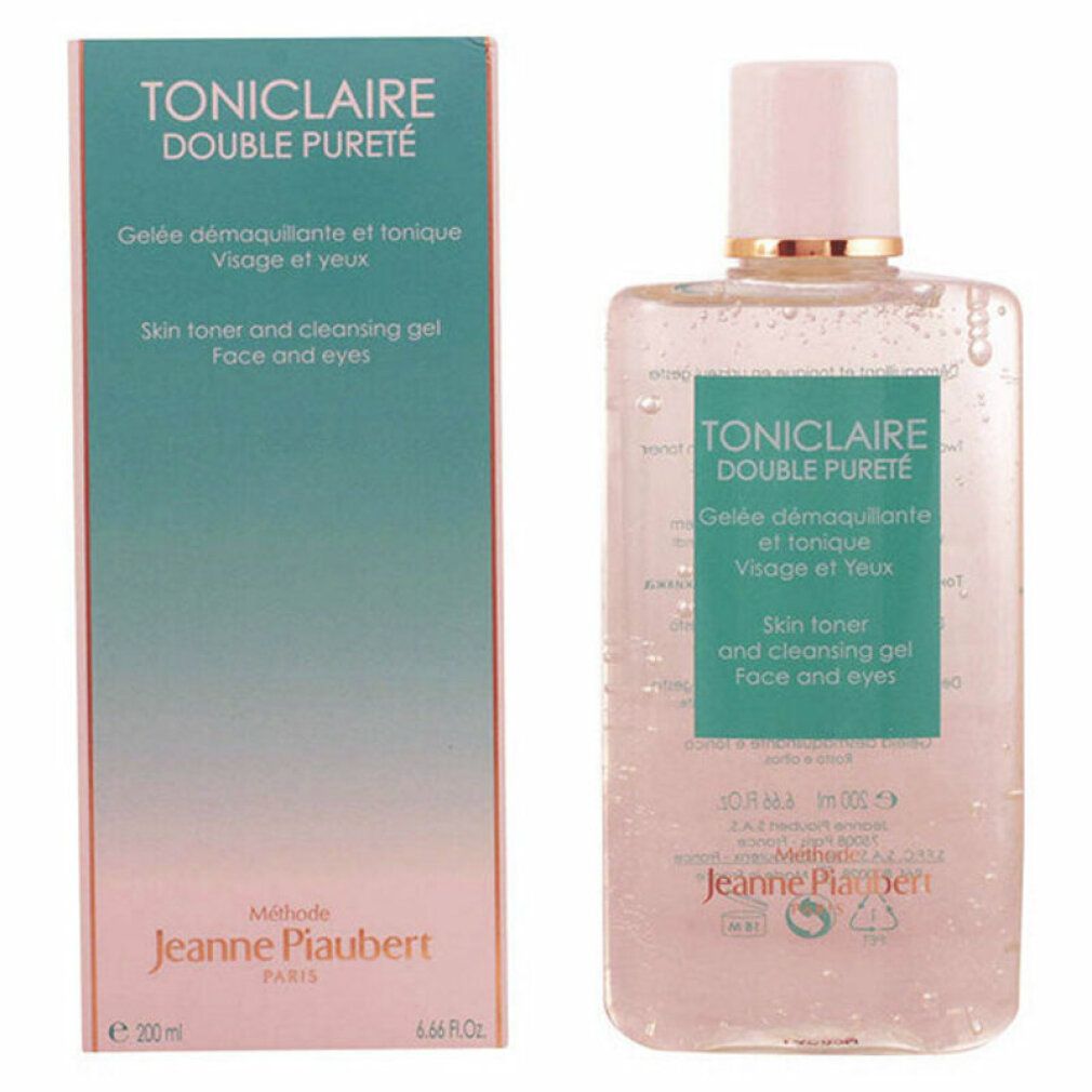 Flacone e confezione affiancati. Flacone con etichetta turchese. Confezione con nome e testo del prodotto. Marchio Jeanne Piaubert.