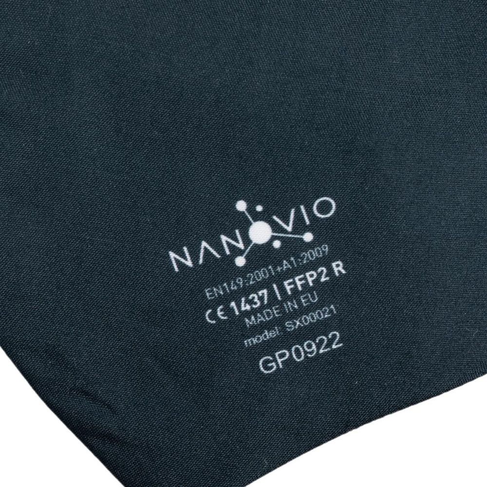 Nanovio Maschera FFP2 riutilizzabile I Grigio Scuro I Nano Maschera dall'Europa