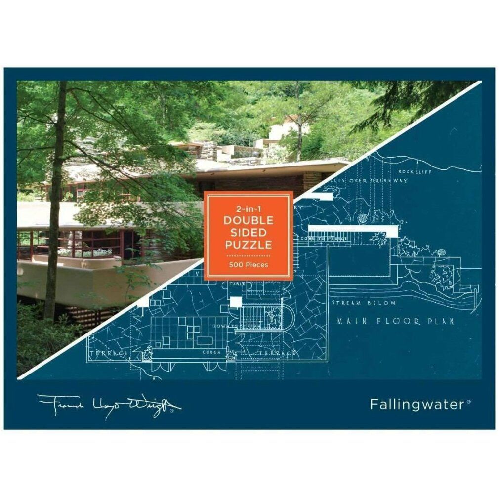 galison Puzzle bifacciale Frank Lloyd Wright Fallingwater 500 pezzi