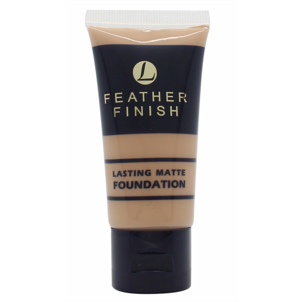 Tubo di fondotinta "Feather Finish Lasting Matte" color beige.