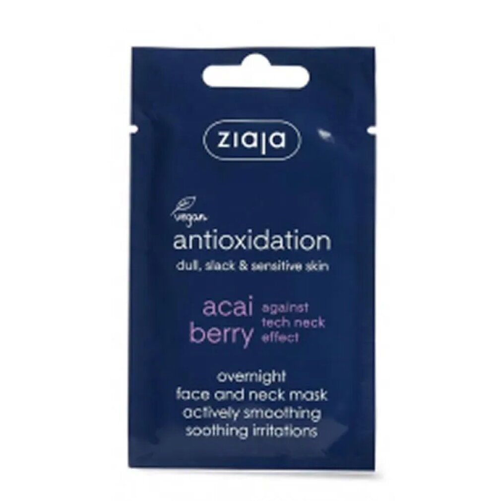 Maschera notturna cremosa e densa per viso e collo - Acai Berry
