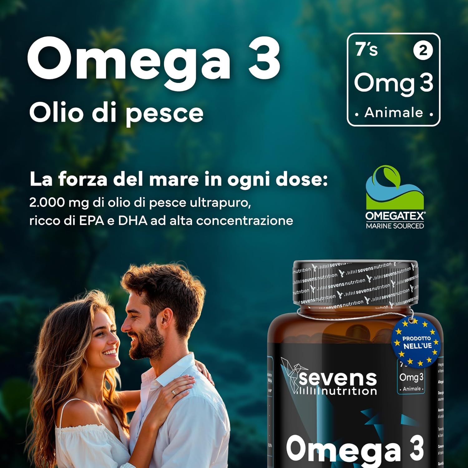 SEVENS NUTRITION Capsule di Omega 3 Olio di Pesce