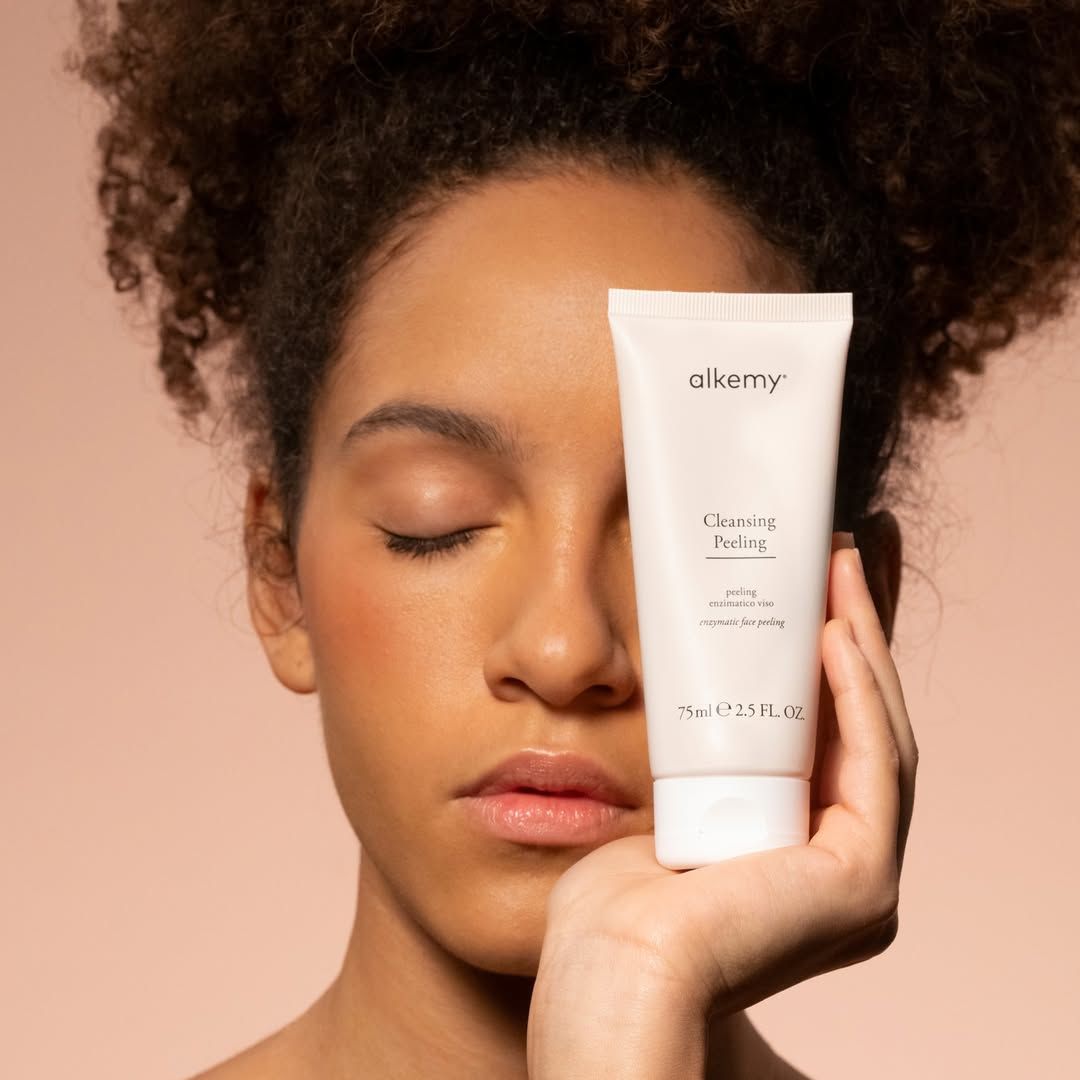 Alkemy Peeling Enzimatico Viso, Esfoliante Delicato per Pori e Pelle Impura
