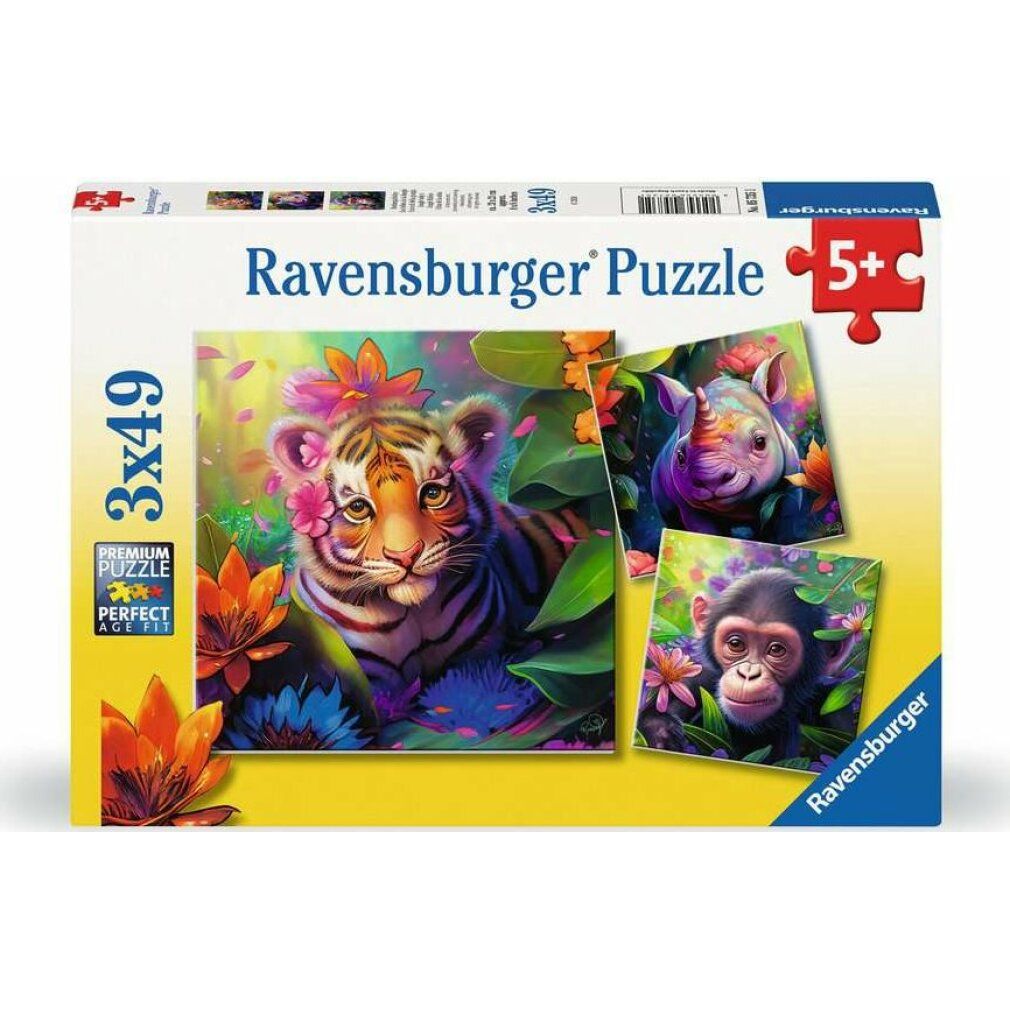 Ravensburger - Puzzle Jungle Babies 3x49p