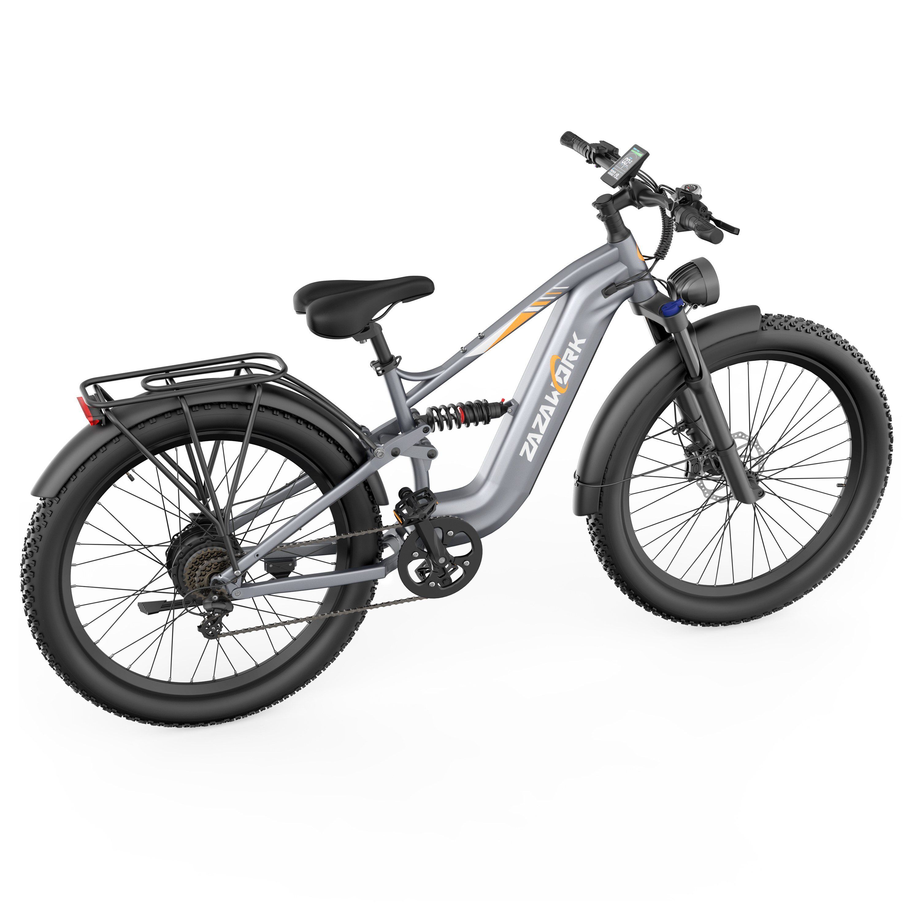 ZAZAWORK CF500 Mountain bike elettrica, batteria da 48 V 20 Ah, autonomia di 90 km