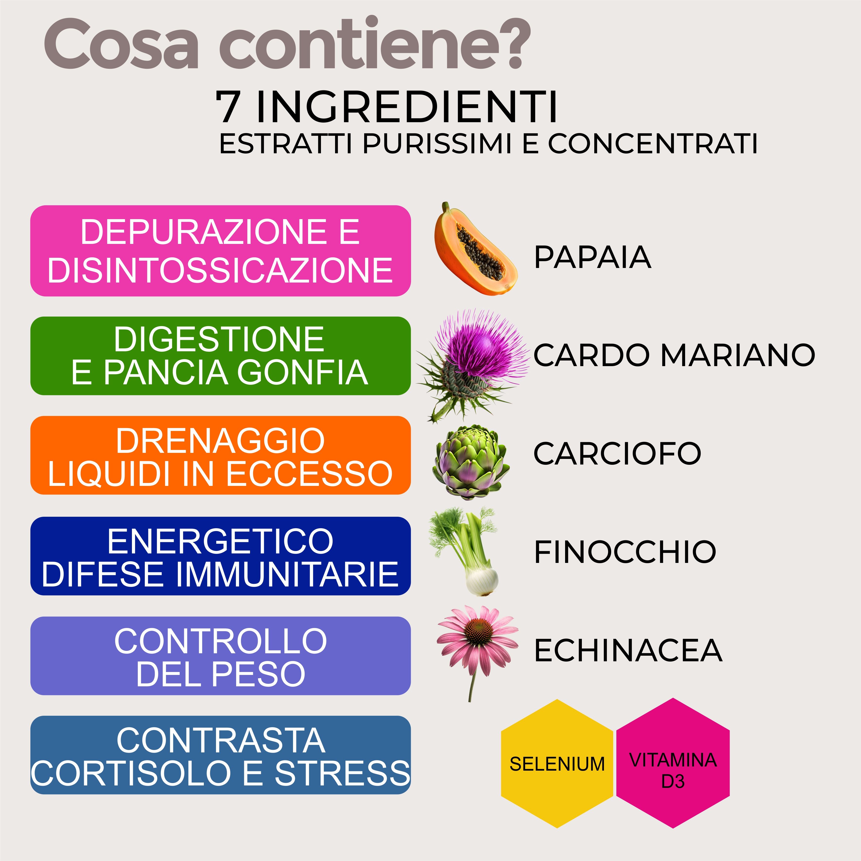 Detox Depur 20 Capsule Concentrate – Drenante Naturale e Depurativo Fegato e Intestino