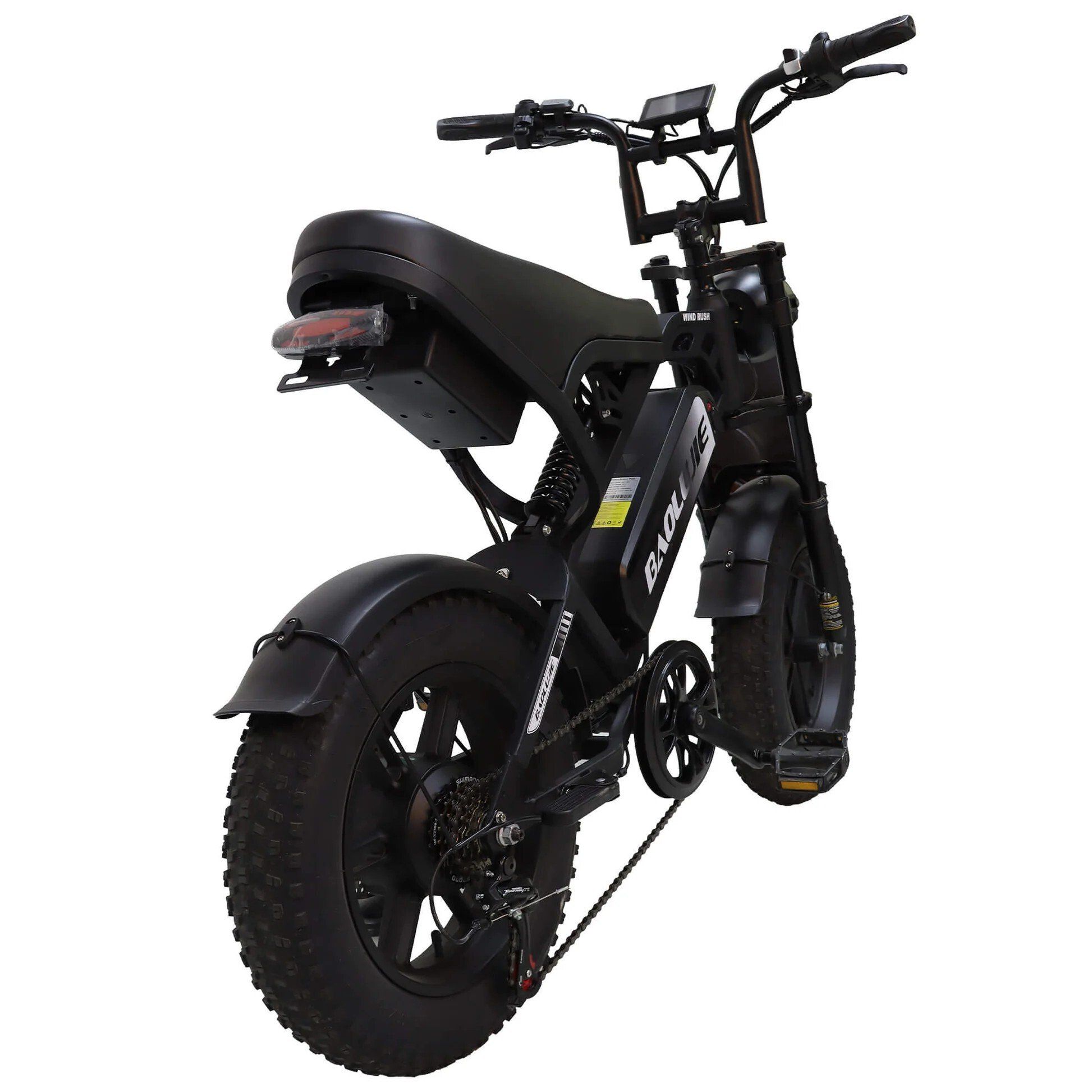 BAOLUJIE F2 Bici Elettrica Full Suspension, 48V 13Ah, 16"x4.0"