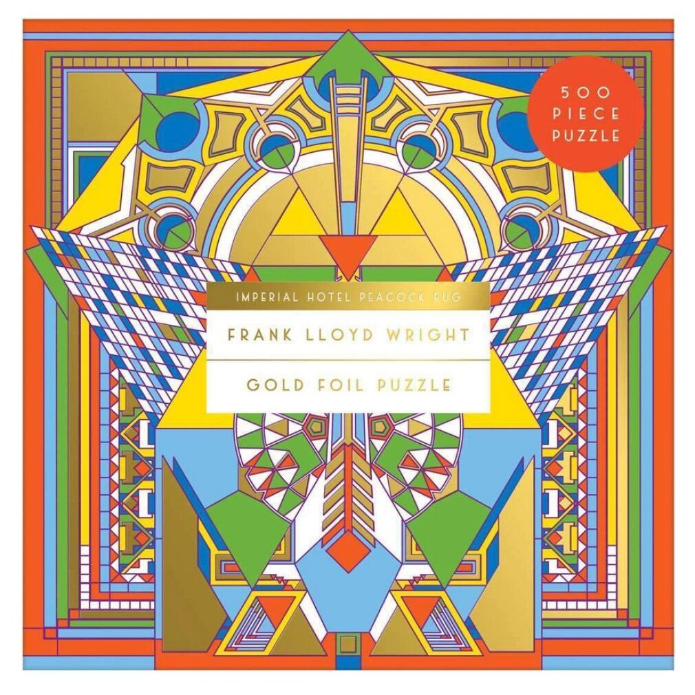 galison Frank Lloyd Wright Hotel Imperal Metallic Puzzle 500 parti