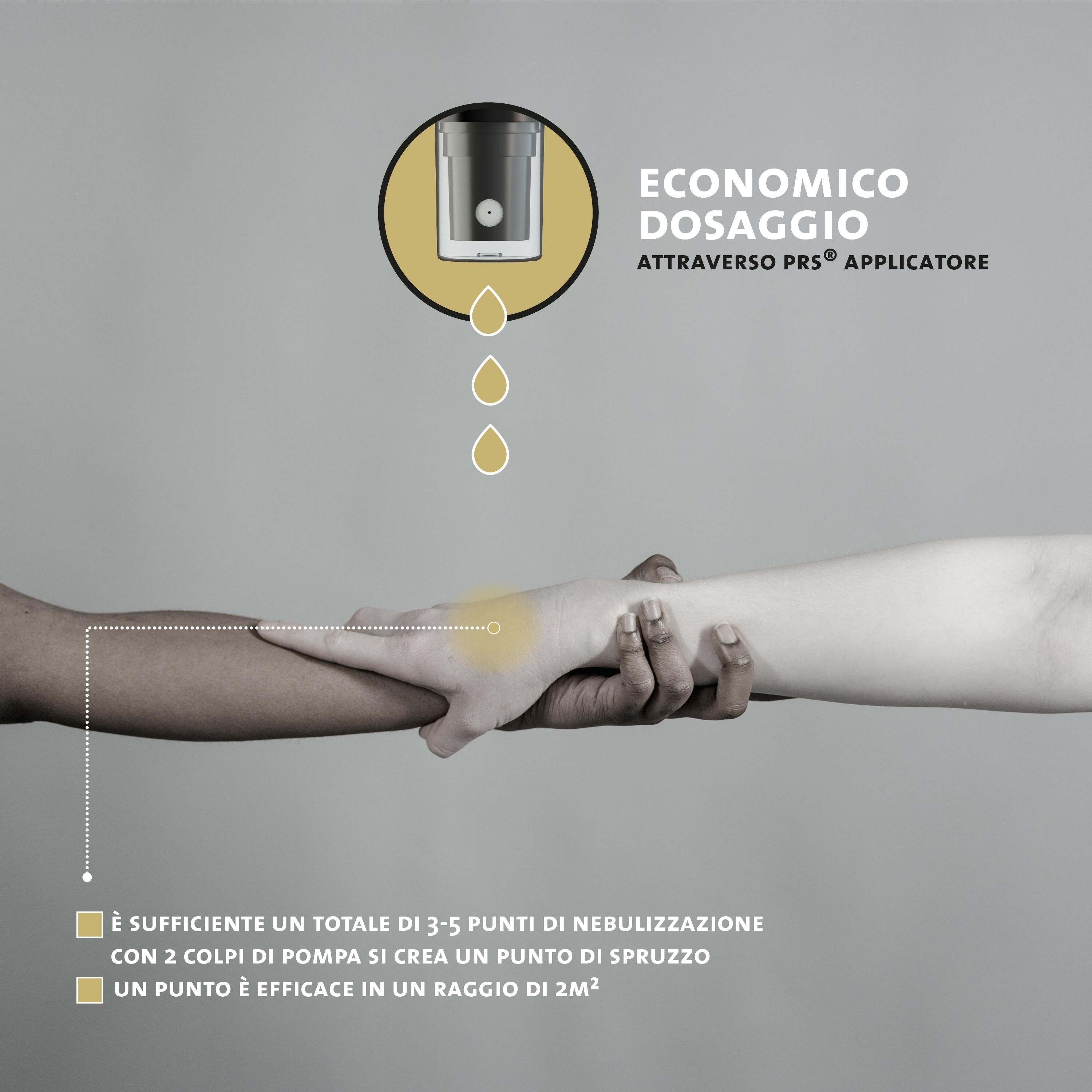 Spray PETICARE: "Aiuto contro gli insetti pungenti". Icone: moscerini, culicoidi, eczema, prurito. Flacone spray.