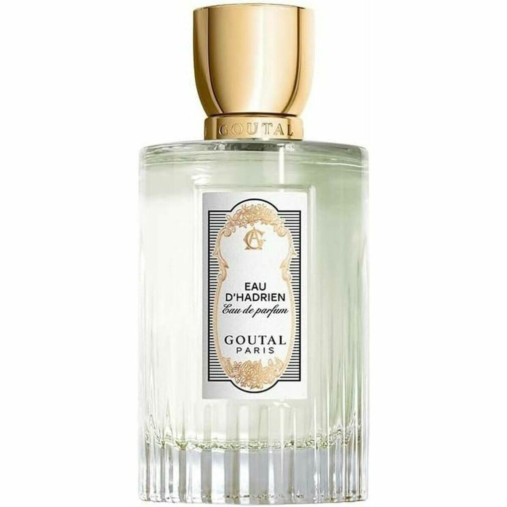 Flacone Goutal Paris Eau D'Hadrien Eau de Parfum con tappo dorato ed etichetta.