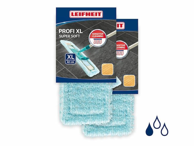Leifheit 2er Set Wischbezug Profi XL super morbido