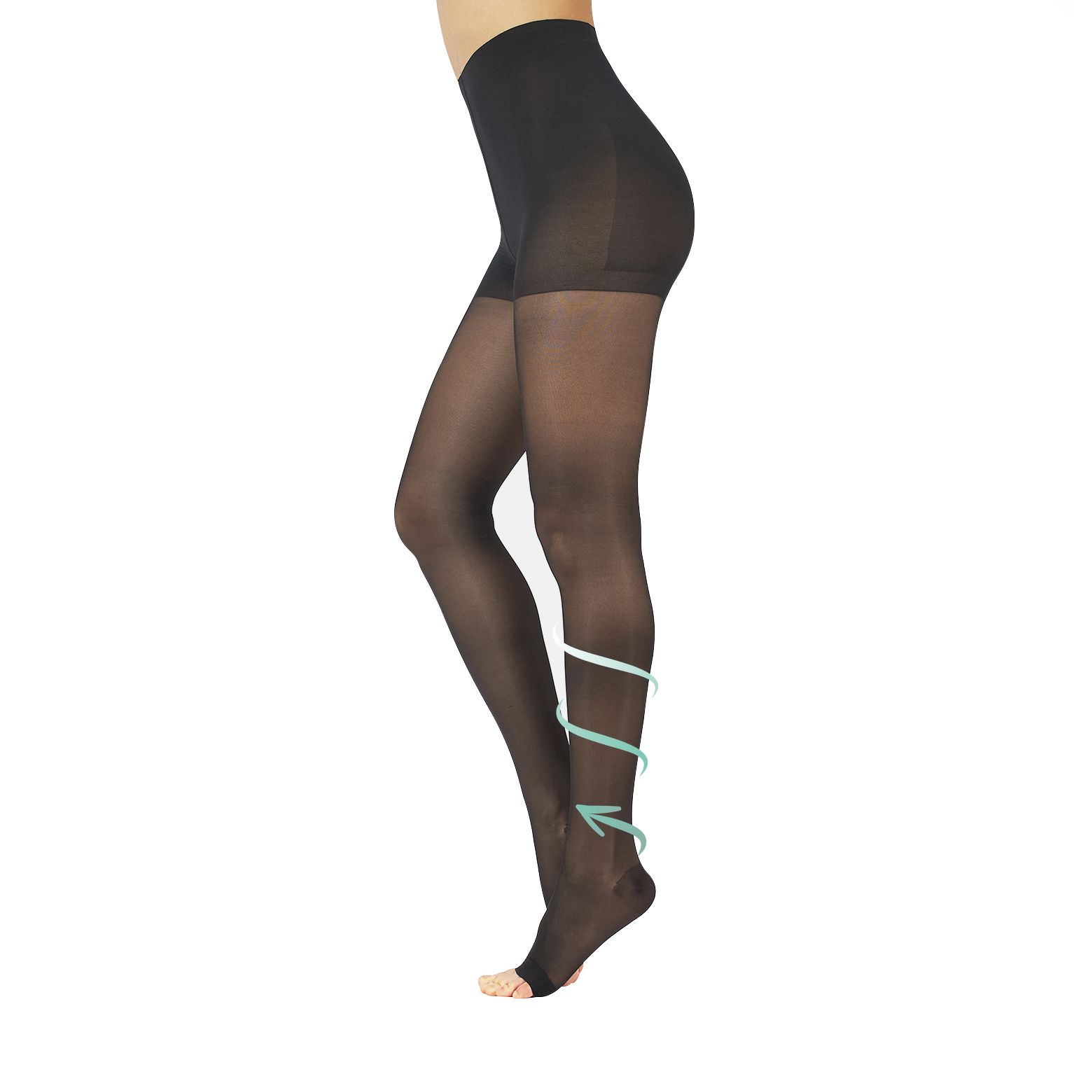 CALZITALY Collant Compressione Graduata Media 70 DEN, Calze Elastiche 10-14 mm/Hg Made in Italy