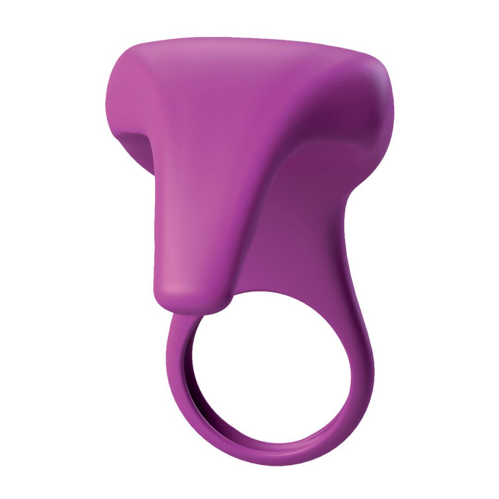 Anello viola con attacco a forma di T. Base ad anello con un attacco.