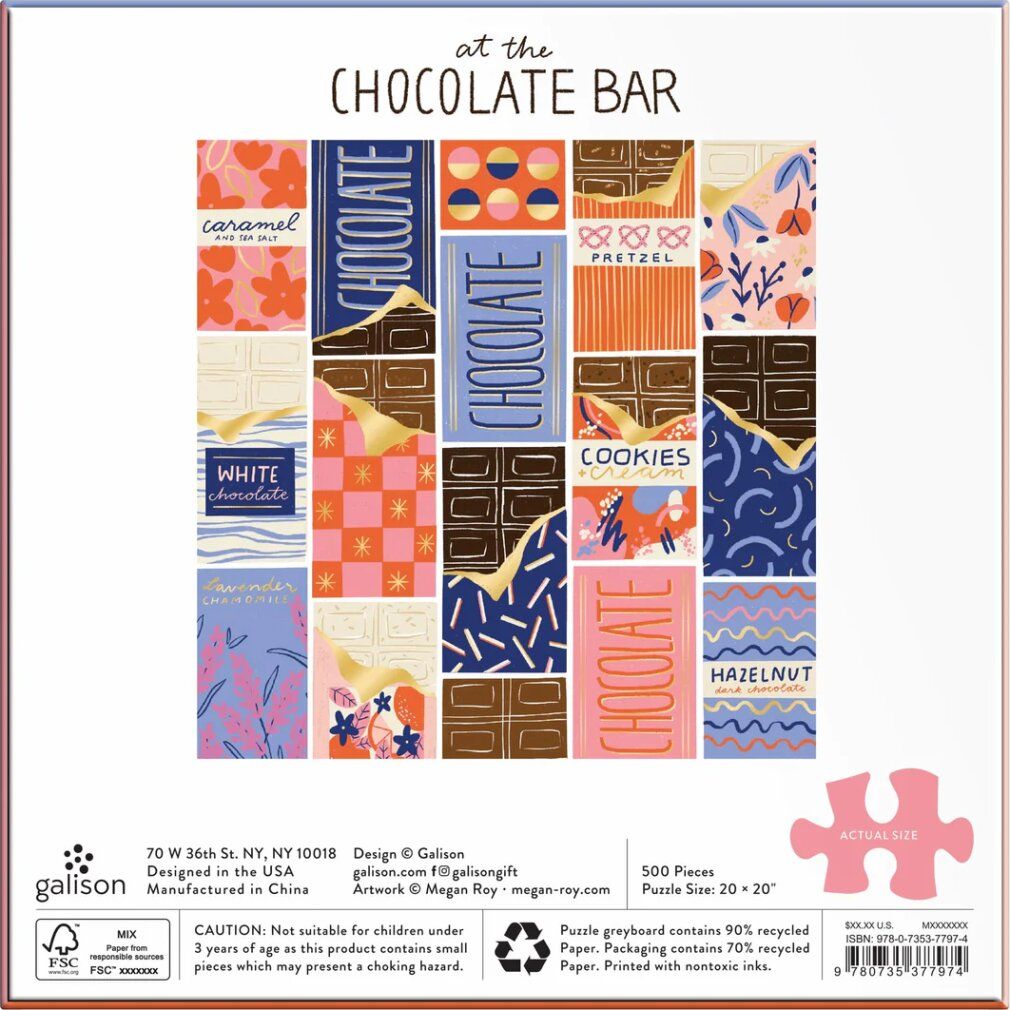 galison Puzzle quadrato Nella tavoletta di cioccolato 500 pezzi