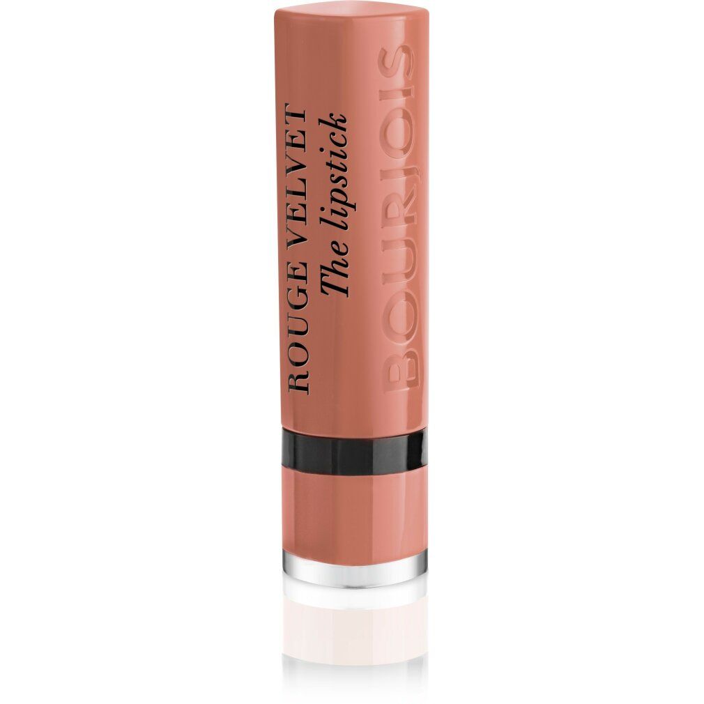 Rossetto Bourjois Rouge Velvet, color pesca, in stick.