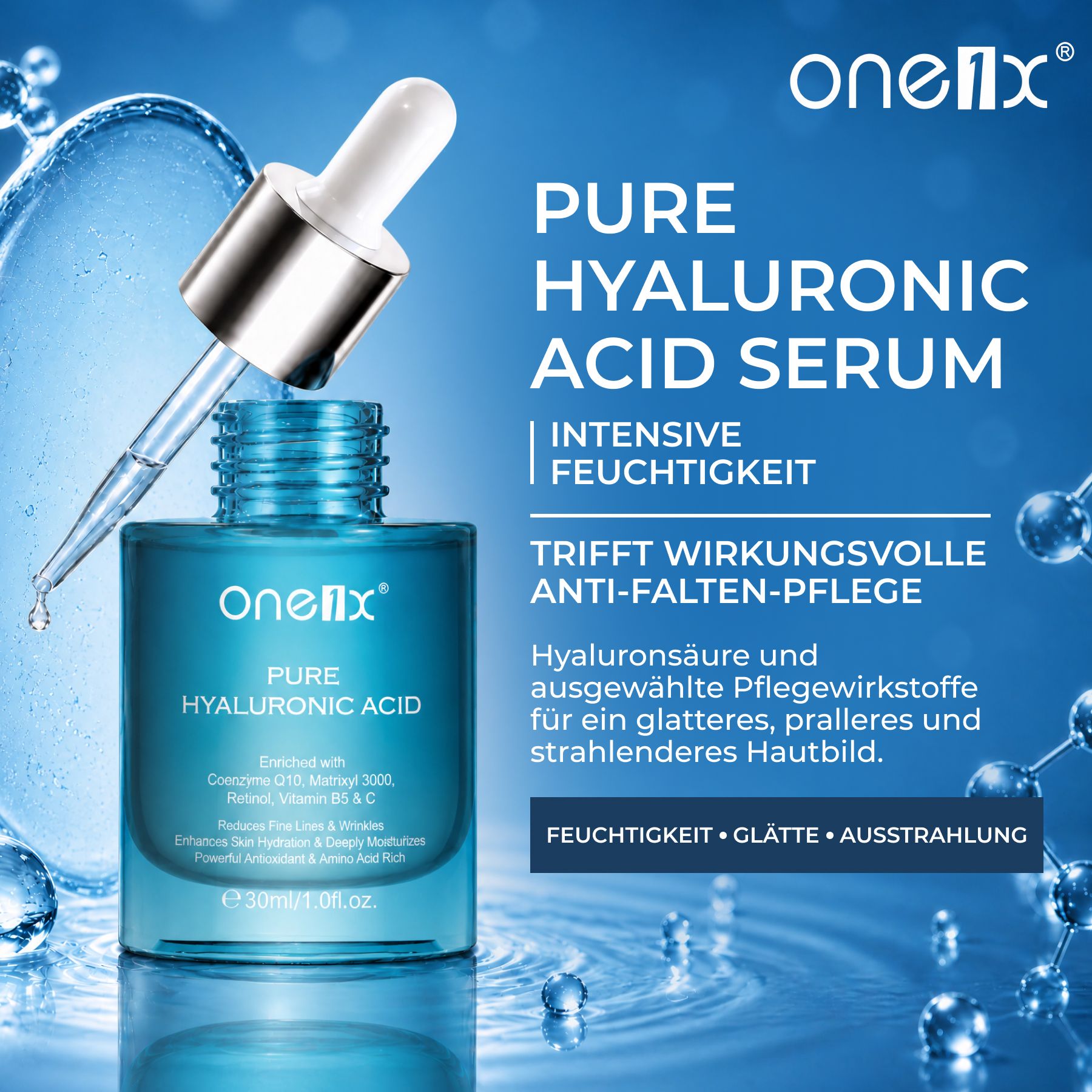 P-beauty Siero all'acido ialuronico Trattamento viso anti-età