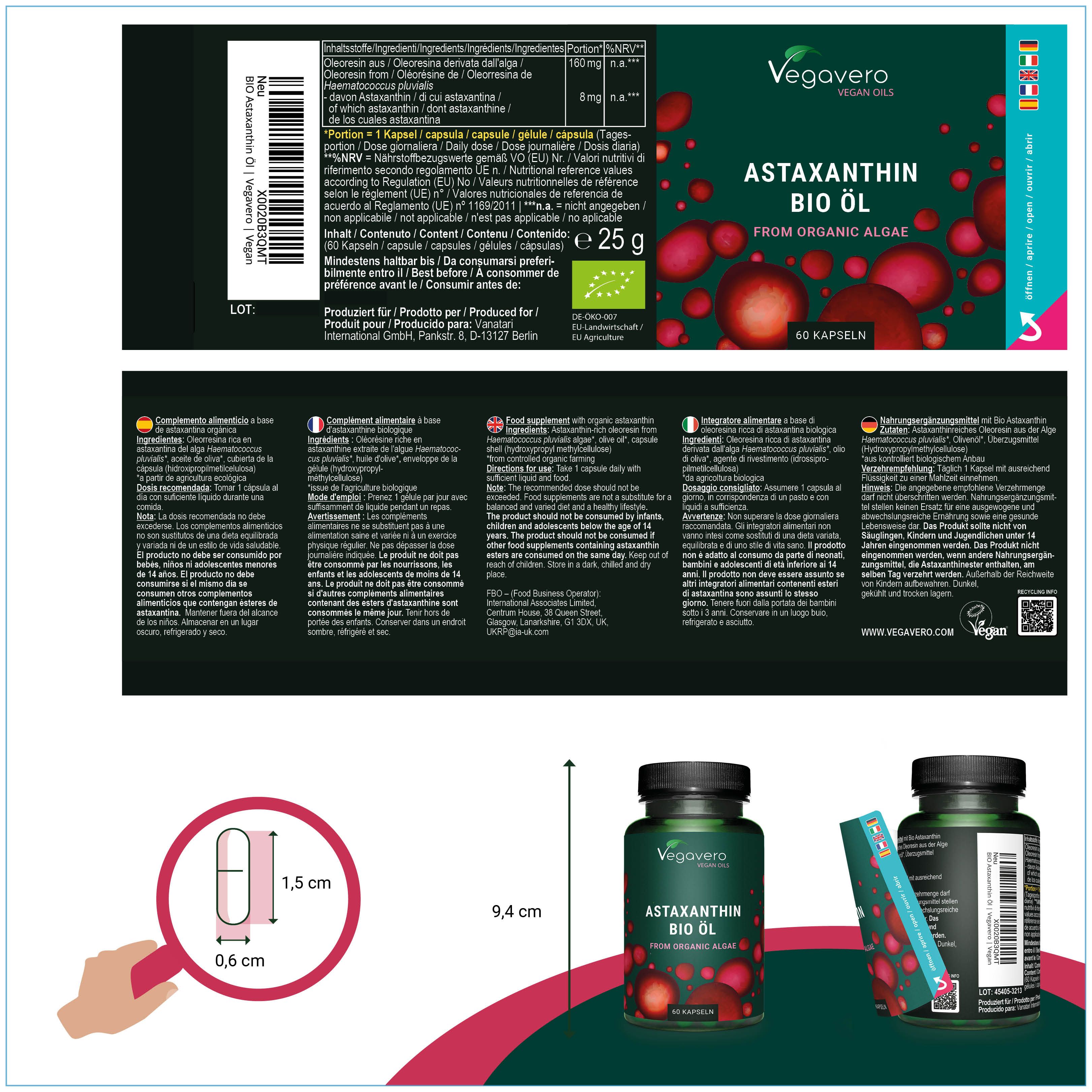 VEGAVERO Astaxantina BIO