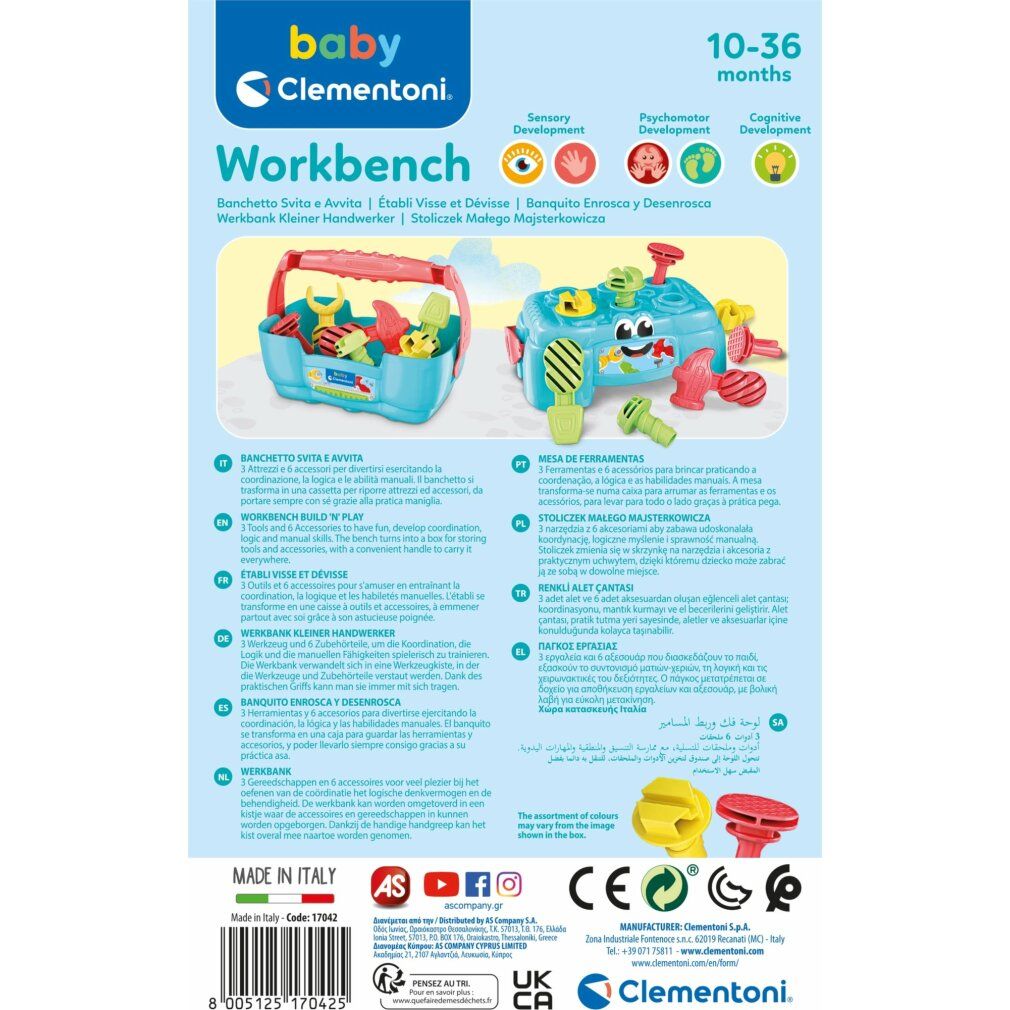 clementoni baby Piccolo ponk da lavoro con attrezzi (Play For Future)