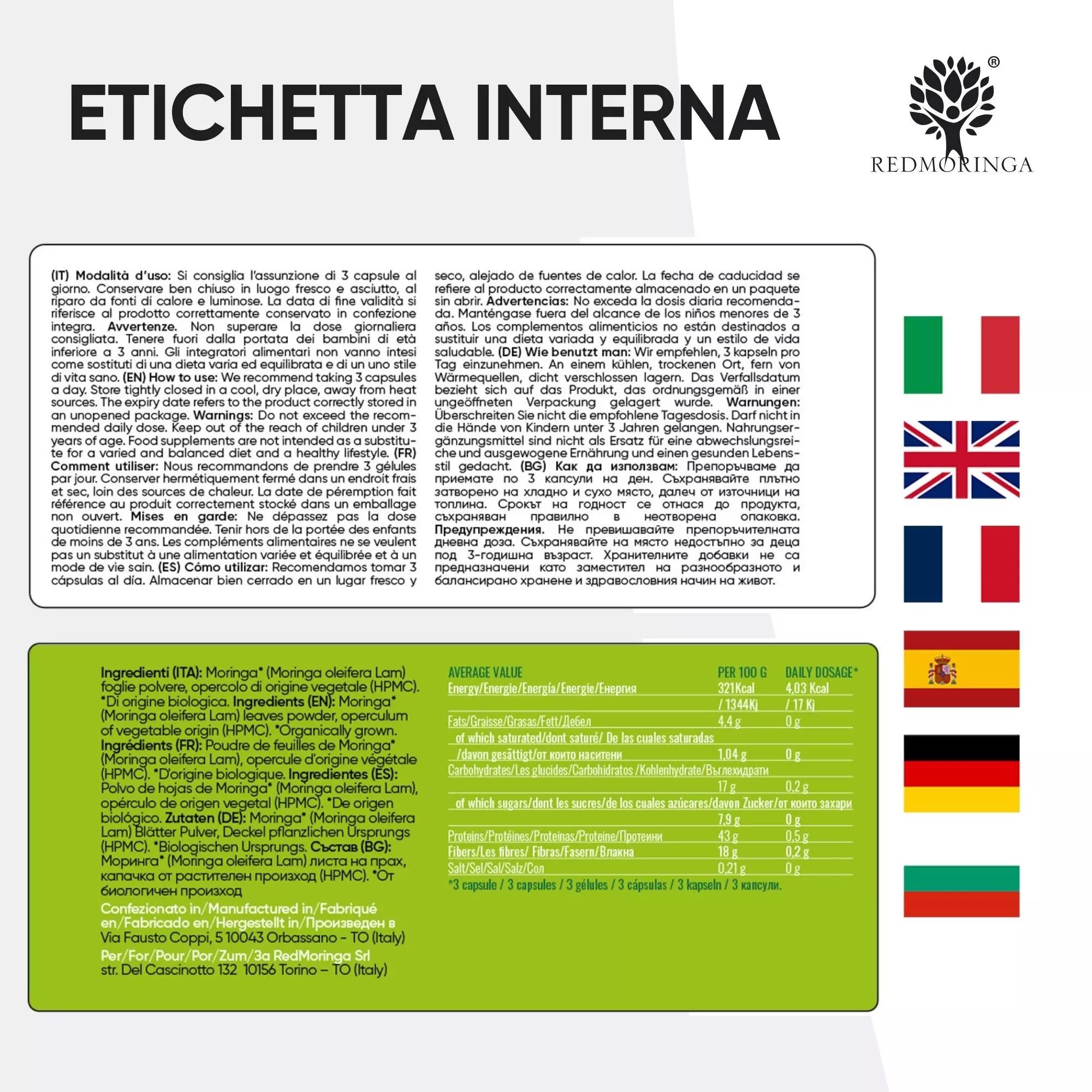 RedMoringa MORINGA BIO 90 Capsule