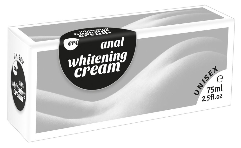 Tubo bianco di crema Anal Whitening Backside, 75ml, con tappo.