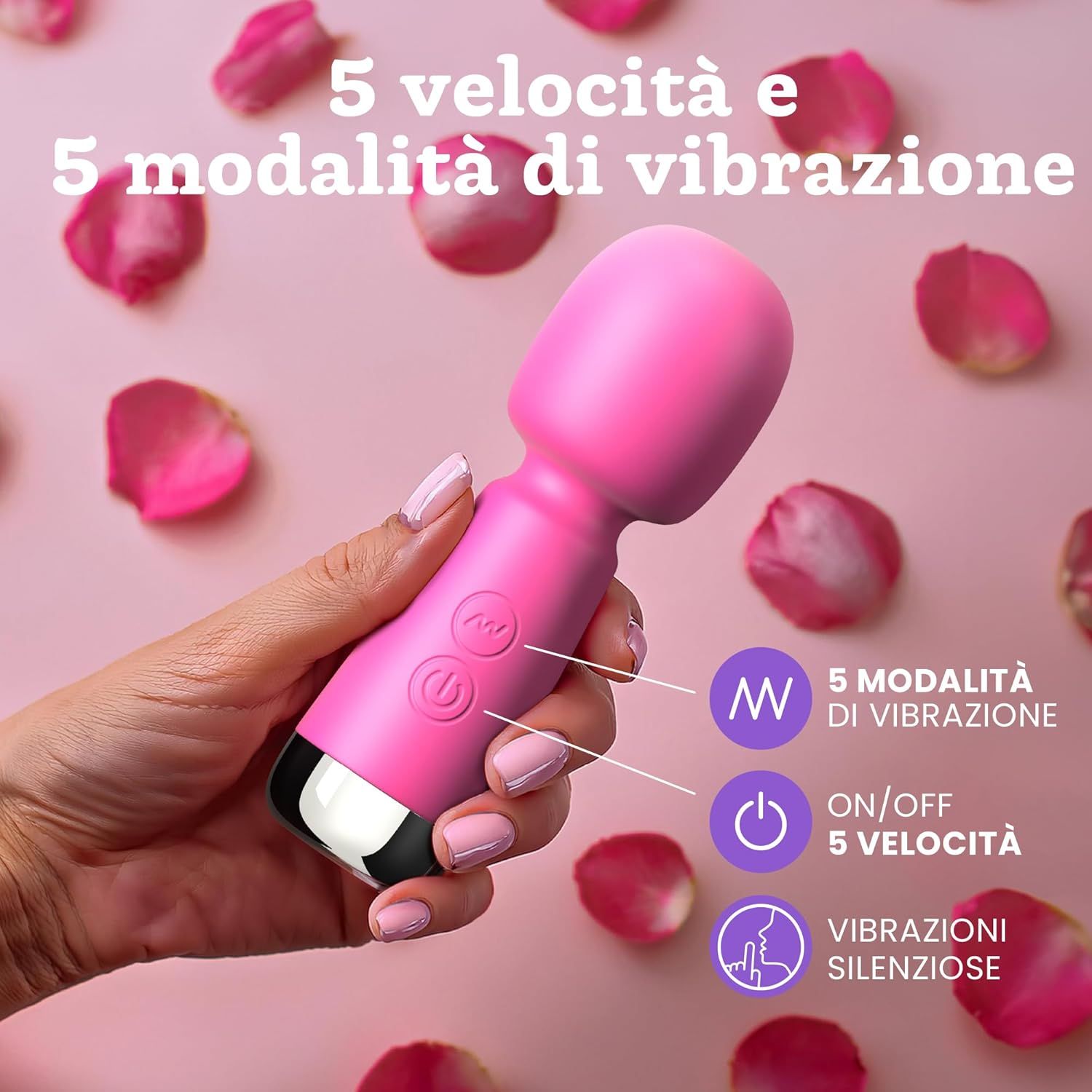 Oliver James Bullet Mini Vibratore, colore rosa
