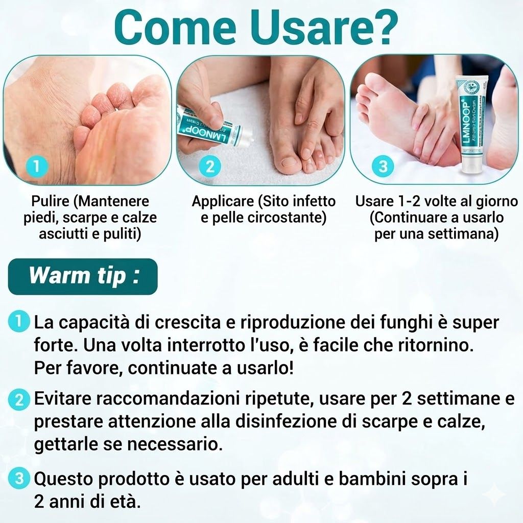 LMNOOP crema trattamento per piede d’atleta