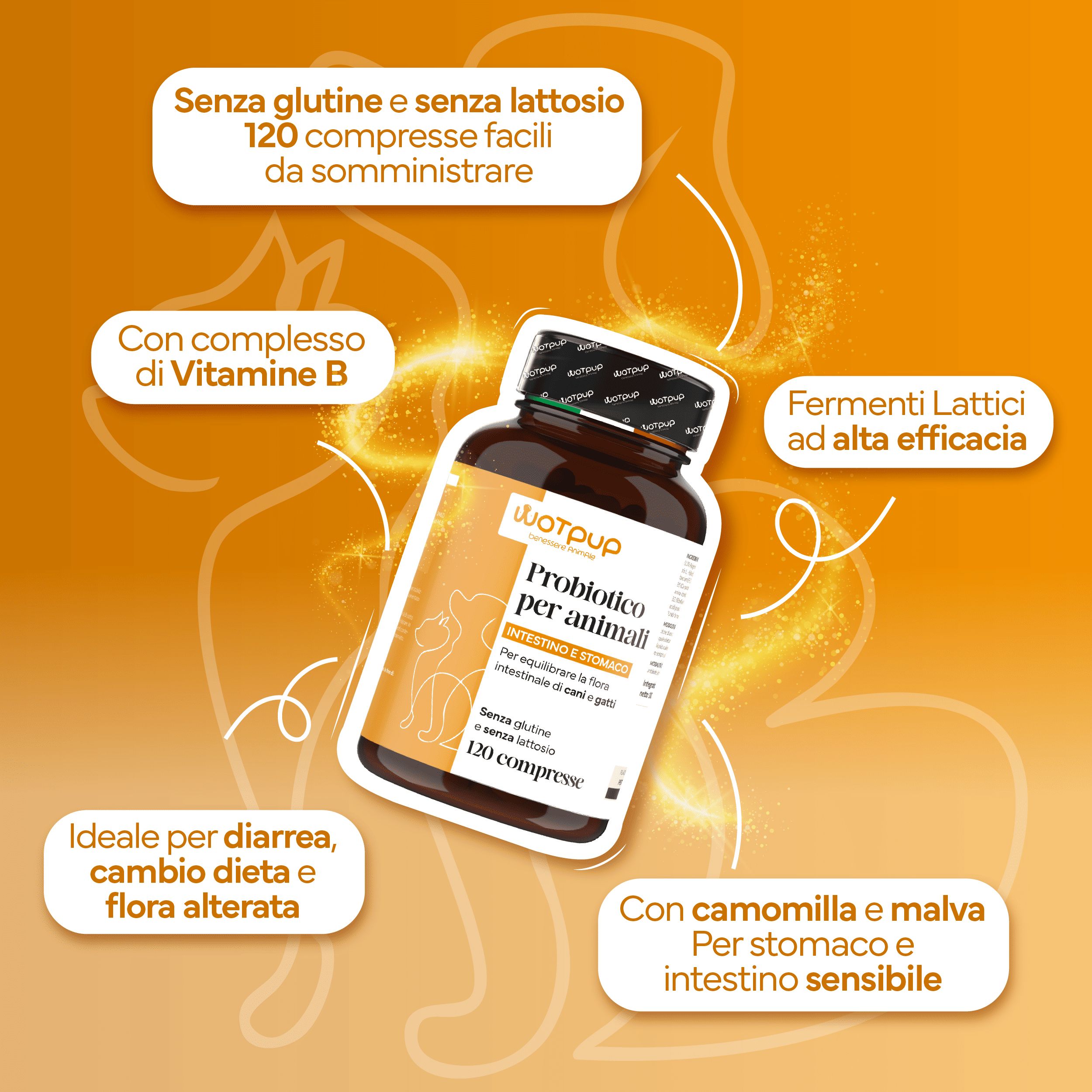 PROBIOTICI PER CANI di Alta Qualità Made in Italy. Fermenti Lattici Cane e Gatto, 120 Compresse - 4