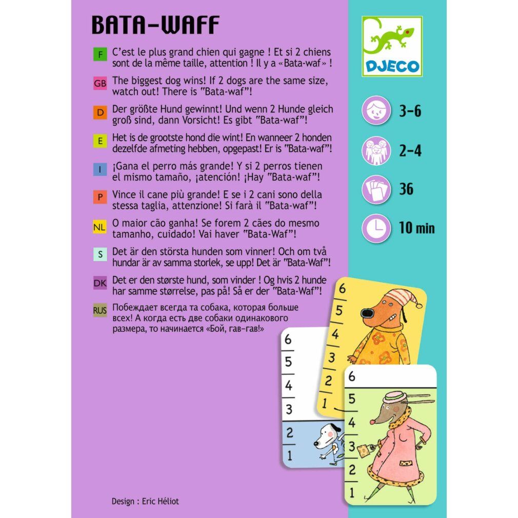 djeco gioco di carte per bambini Bata-Waf