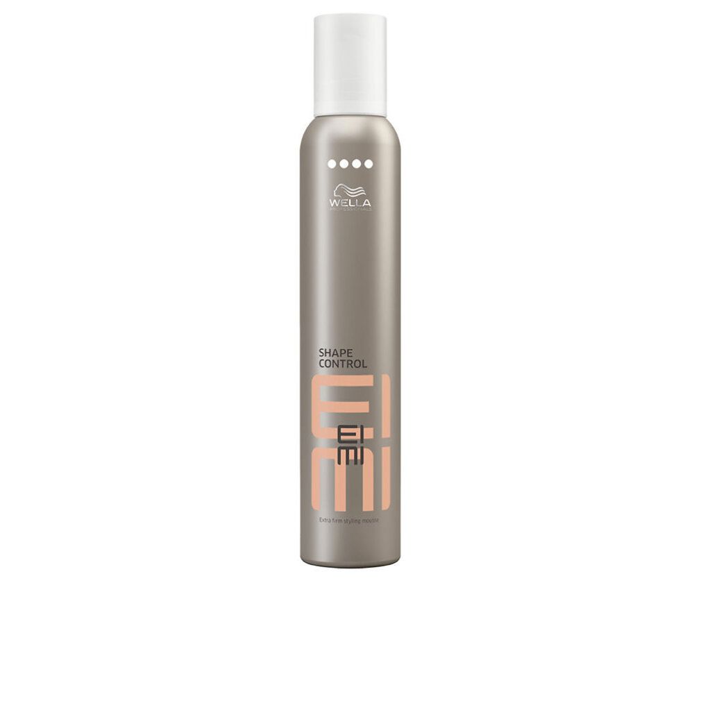 Flacone spray grigio con tappo bianco. Scritta: EIMI Shape Control. Marchio: Wella.