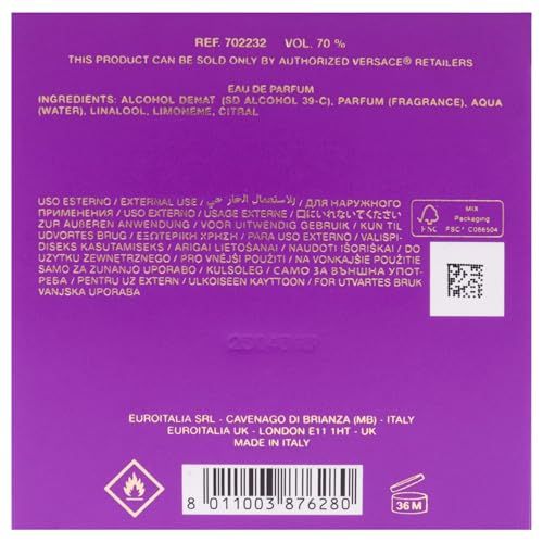 Retro della confezione. Testo con ingredienti, informazioni produttore e avvertenze. Codice QR e loghi.