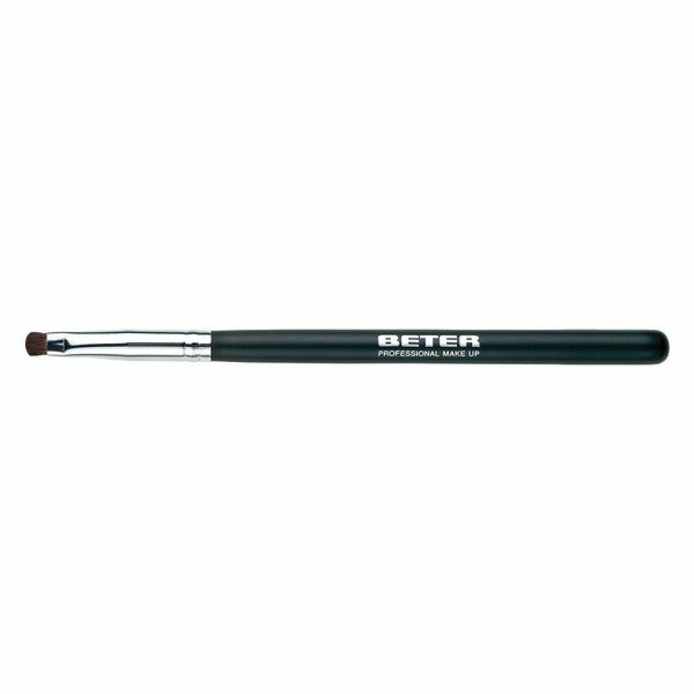 Pennello verde scuro con ghiera argentata e setole marroni. Scritta: BETER PROFESSIONAL MAKE UP.