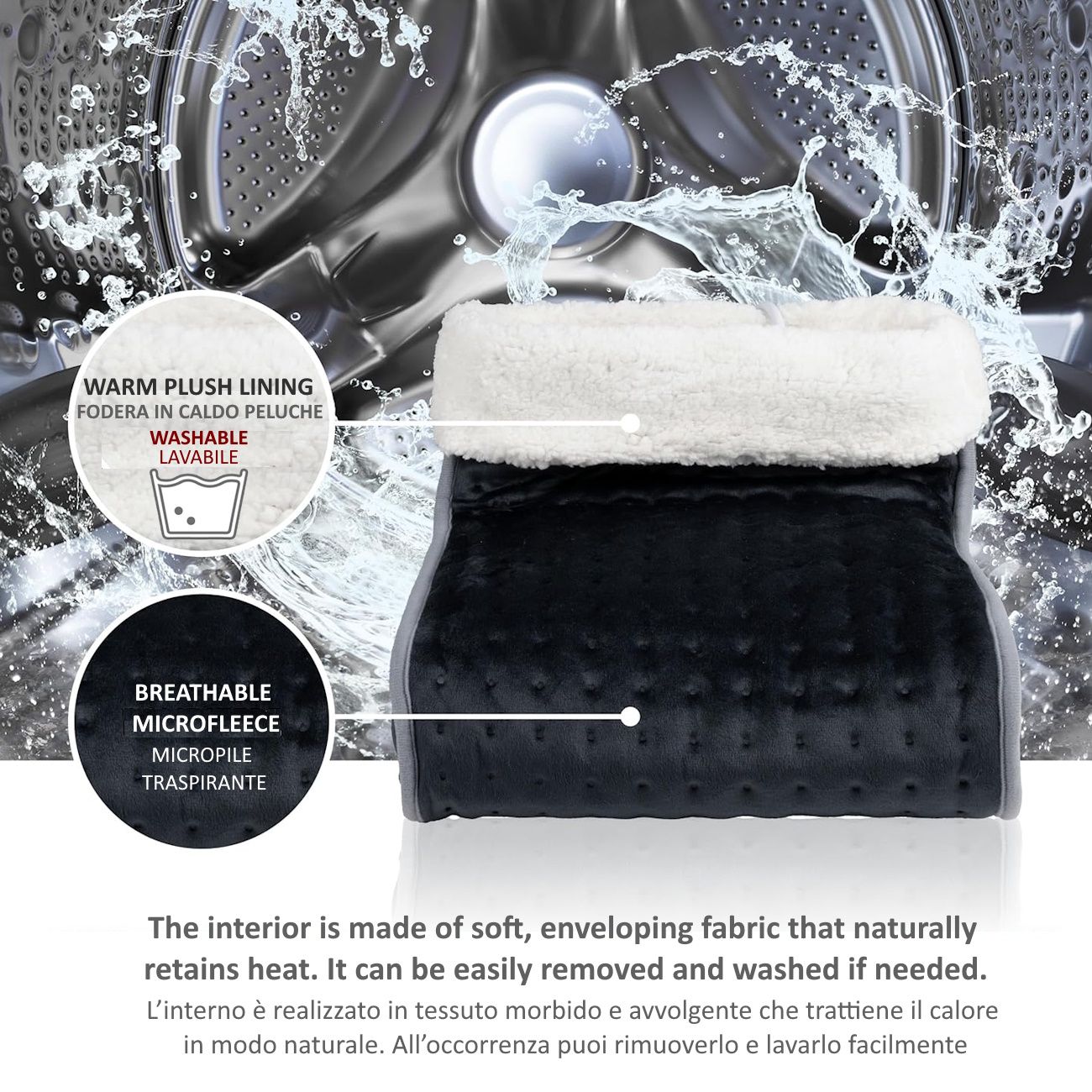 Scaldapiedi Elettrico Con 3 Livelli di Calore FF