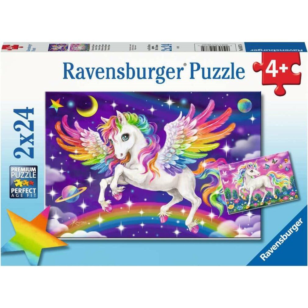 Ravensburger Puzzle Unicorno e Pegaso, 2x.