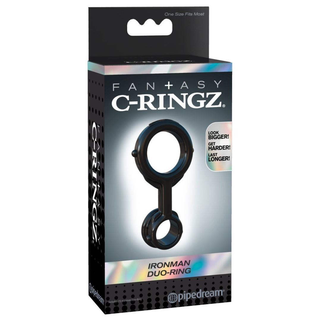 Anello per testicoli del pene “Ironman Duo-Ring” | Fetish Fantasy Extreme