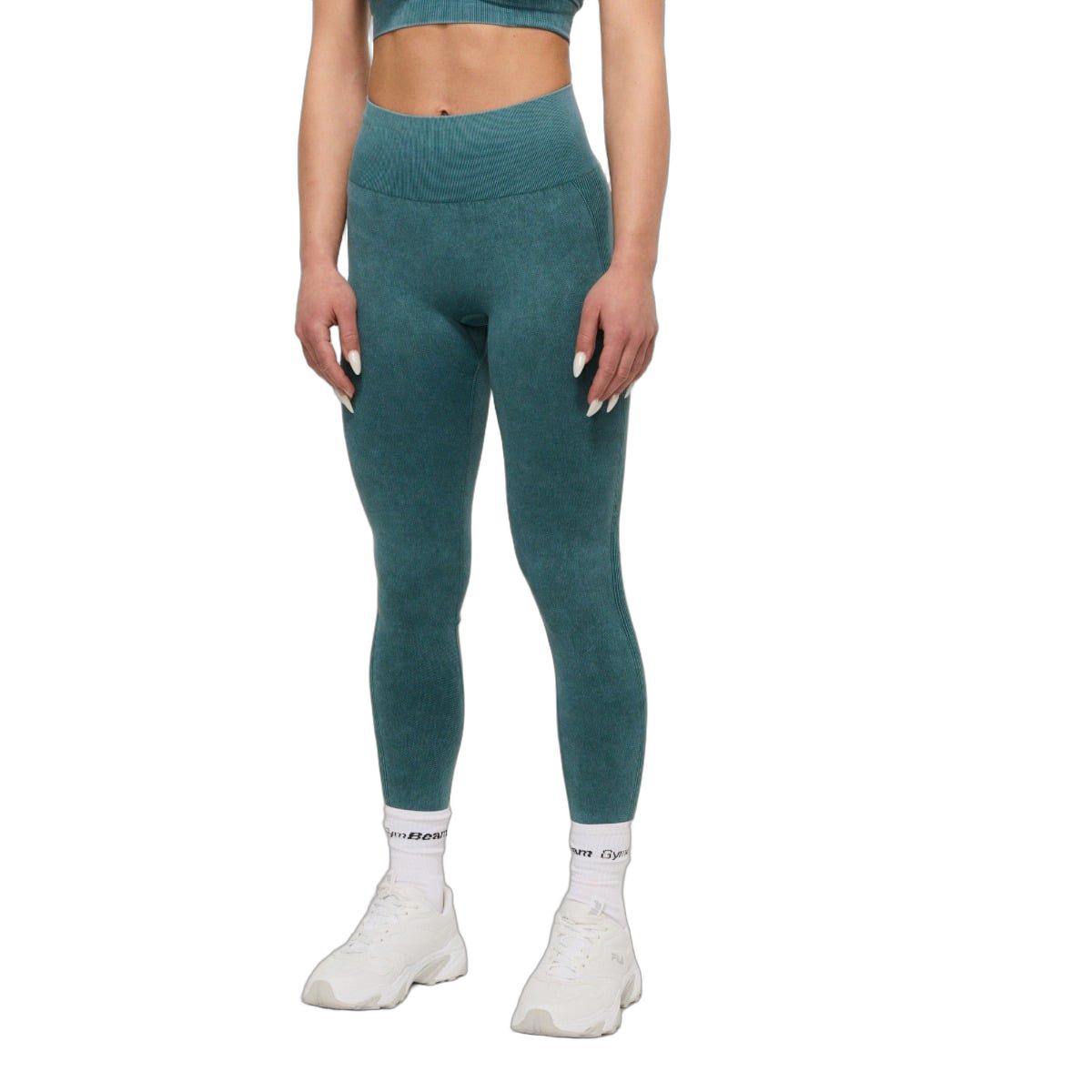 GymBeam Leggings donna Lift senza cuciture a vita alta senza tasche Petrol