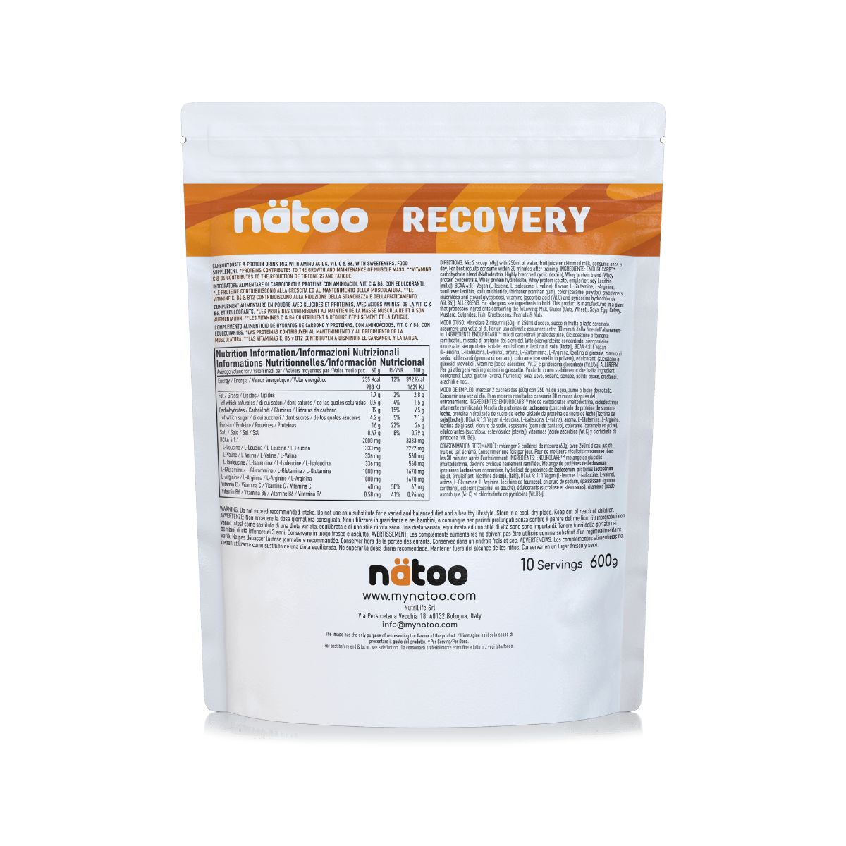 Natoo Recovery Recupero Muscolare gusto Caramello Salato