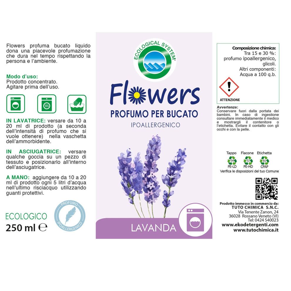 Profumo per bucato Liquido Ecologico Flowers - Idea Regalo